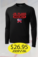 Load image into Gallery viewer, JR Flags Dry Fit Long Sleeve with Hockey Logo printed