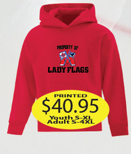 Load image into Gallery viewer, Lady Flags Hoodie Property Of Logo Printed