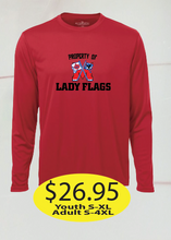 Load image into Gallery viewer, Lady Flags Dry Fit Long Sleeve with Property of Logo printed