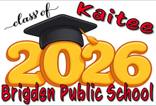 Load image into Gallery viewer, Graduation 2026 #01 CARTOON STYLE Lawn Sign includes yard stake