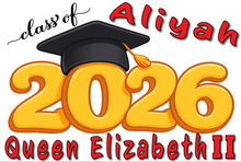 Load image into Gallery viewer, Graduation 2026 #01 CARTOON STYLE Lawn Sign includes yard stake