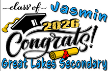 Load image into Gallery viewer, Graduation 2026 #02 CLASSIC Lawn Sign includes yard stake