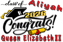 Load image into Gallery viewer, Graduation 2026 #02 CLASSIC Lawn Sign includes yard stake