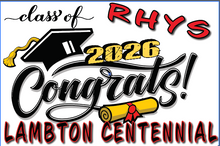Load image into Gallery viewer, Graduation 2026 #02 CLASSIC Lawn Sign includes yard stake