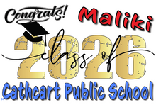 Load image into Gallery viewer, Graduation 2026 #3 RETRO Lawn Sign includes yard stake.