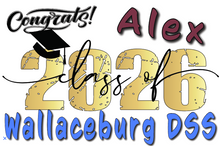 Load image into Gallery viewer, Graduation 2026 #3 RETRO Lawn Sign includes yard stake.