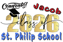 Load image into Gallery viewer, Graduation 2026 #3 RETRO Lawn Sign includes yard stake.