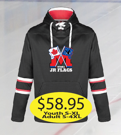JR Flags Game Hoodie #1 with large logo embroidered.