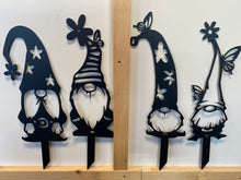 Load image into Gallery viewer, Set of 4 Gnomes approx. 18-20" tall including stake(OR INDIVIDUAL).