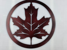Load image into Gallery viewer, Maple Leaf Round 24", 14 ga metal, powder coated.