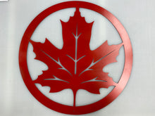 Load image into Gallery viewer, Maple Leaf Round 24&quot;, 14 ga metal, powder coated.
