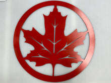 Load image into Gallery viewer, Maple Leaf Round 24", 14 ga metal, powder coated.