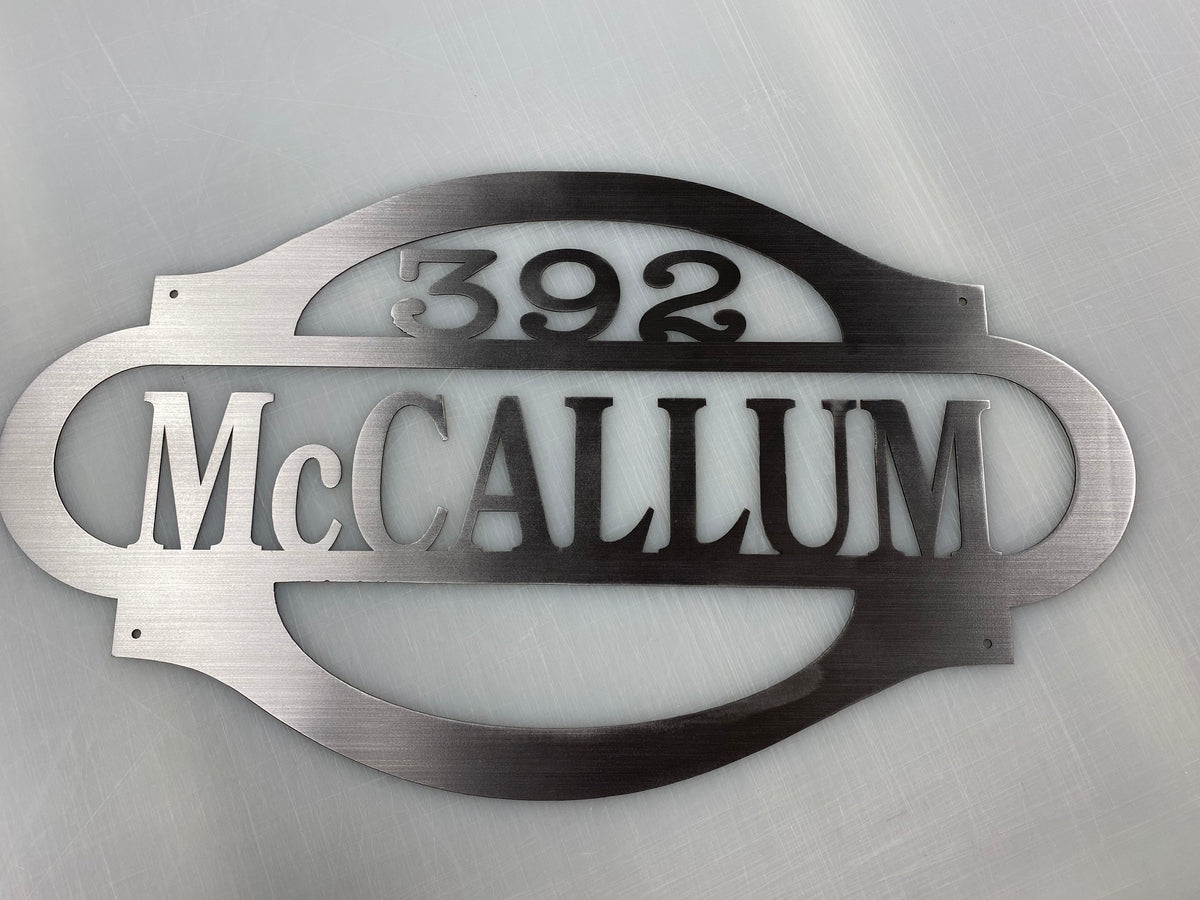 Address Sign 18",14 ga metal, powder coated Single or Dual Layer