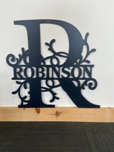Load image into Gallery viewer, Family Letter Monogram CLASSIC Vines , 18"-36" 14 ga metal , powder coated.