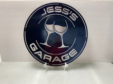 Load image into Gallery viewer, Wine Garage Scene 24" Round ,14 ga metal , powder coated