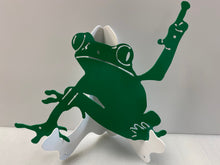 Load image into Gallery viewer, Froggin it UP ! 16&quot; x10&quot;, 14 ga metal , powder coated
