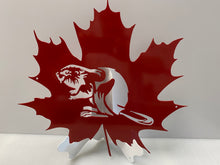 Load image into Gallery viewer, Beaver Maple Leaf, 14 ga metal , powder coated

