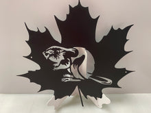 Load image into Gallery viewer, Beaver Maple Leaf, 14 ga metal , powder coated
