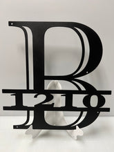 Load image into Gallery viewer, Family Letter Monogram Art Deco 18-36", 14 ga metal , powder coated.
