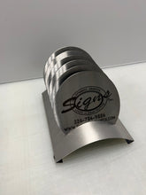 Load image into Gallery viewer, Coaster Set of 6 Custom Fibre Laser Stainless 4" Round