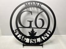 Load image into Gallery viewer, Address Sign 24" Circle with Name,Street , 14 ga metal , powder coated