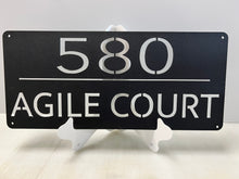 Load image into Gallery viewer, Address Sign Rectangle #2 (Horizontal) 18"- 22",14 ga metal , powder coated.