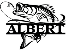 Load image into Gallery viewer, Family Letter Monogram FISH 18-36" , 14 ga metal , powder coated.