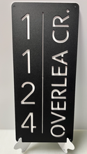 Load image into Gallery viewer, Address Sign Rectangle #3 (Vertical) 18"- 22",14 ga metal , powder coated.
