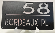 Load image into Gallery viewer, Address Sign Rectangle #2 (Horizontal) 18"- 22",14 ga metal , powder coated.