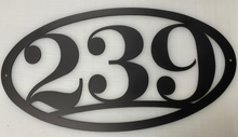 Load image into Gallery viewer, Address Sign Oval 18"- 22" ,14 ga metal , powder coated