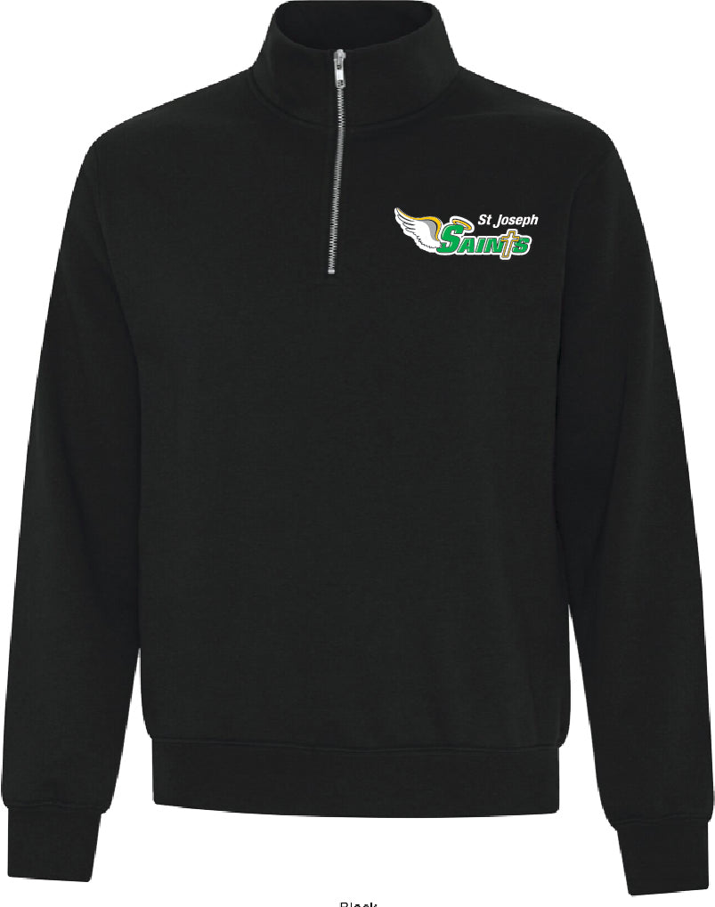 St Joseph Saints 1/4 Zip Hoodie with LARGE Logo EMBROIDERED