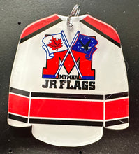 Load image into Gallery viewer, Jr Flags Key Chains, hockey bag zipper or even Christmas ornaments
