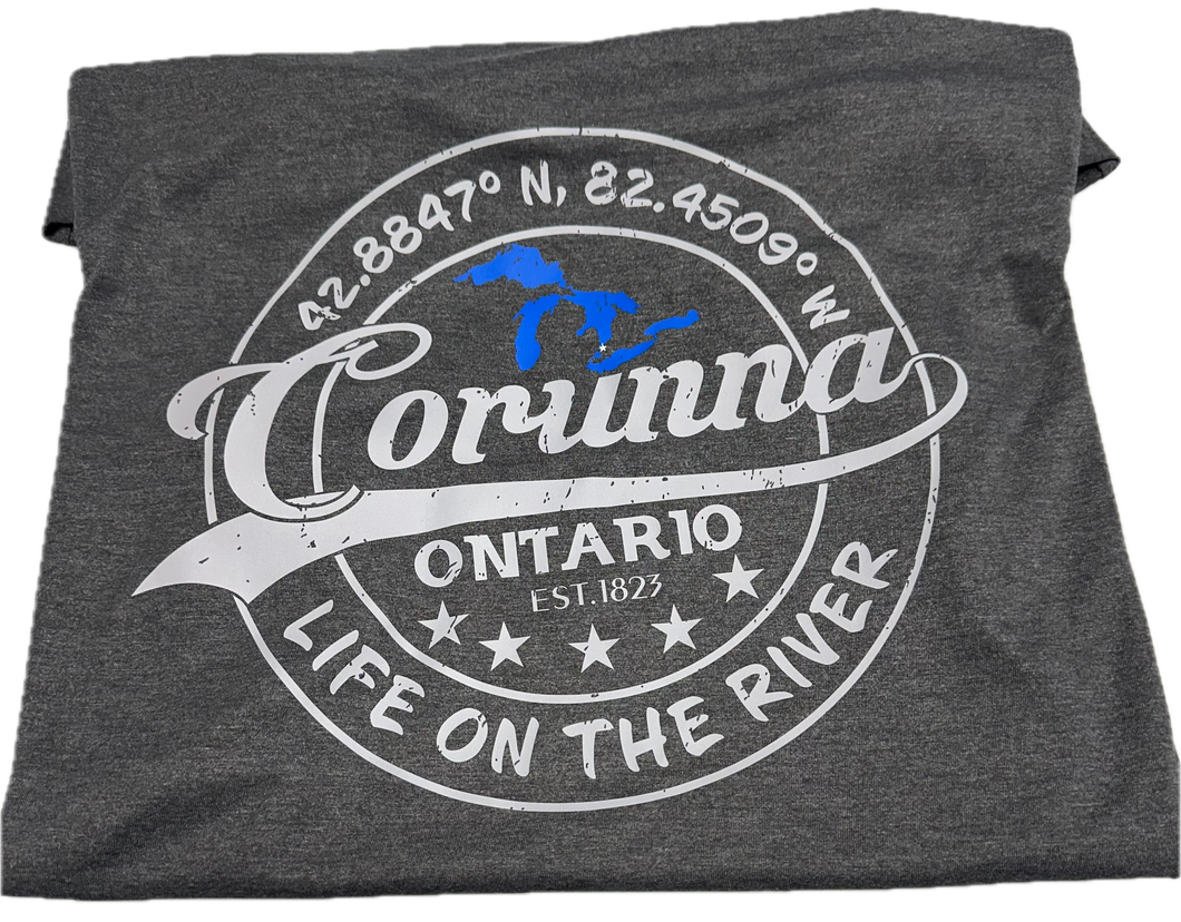 Corunna Clothing Line Vintage Heather T-Shirts Unisex. Canadian Made !