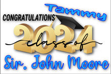 Load image into Gallery viewer, Graduation  #01 Lawn Sign includes yard stake
