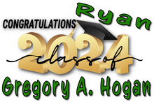 Load image into Gallery viewer, Graduation  #01 Lawn Sign includes yard stake
