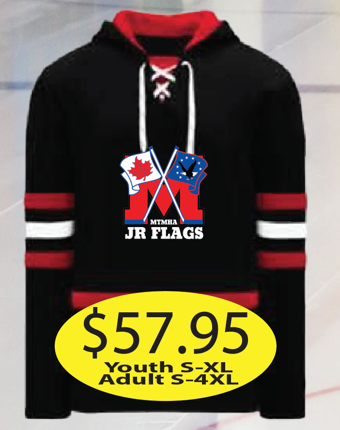 JR Flags Game Hoodie #2 with large logo embroidered.