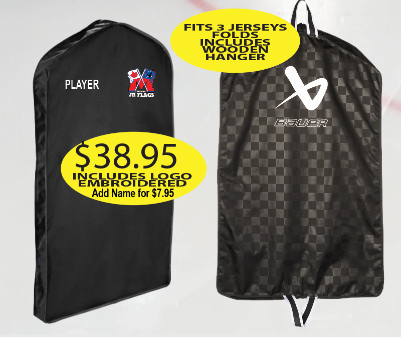 JR Flags Bauer Garment Bag with Logo Embroidered