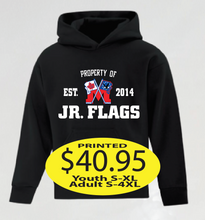 Load image into Gallery viewer, JR Flags Hoodie est 2014 Logo Printed
