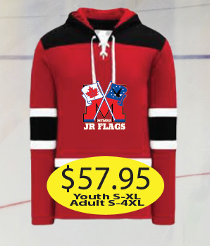 JR Flags Game Hoodie #3 with large logo embroidered