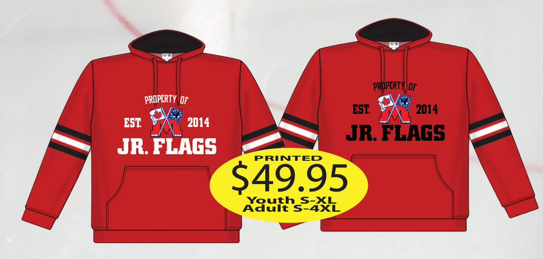 JR Flags Hoodie #4 est 2014 Logo Printed