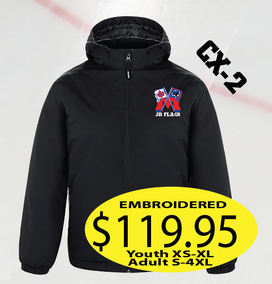 JR Flags CX2 WINTER Jacket with Logo Embroidered