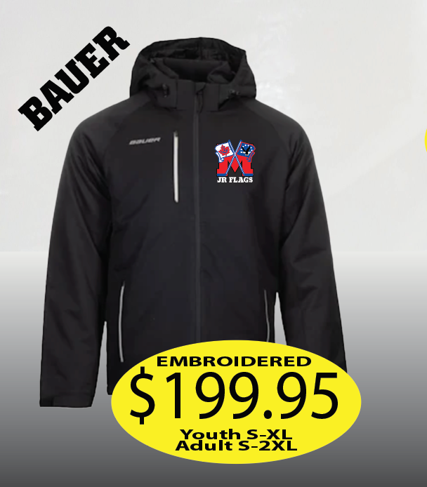 JR Flags Bauer Supreme HEAVY WEIGHT WINTER Jacket with Logo Embroidered