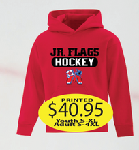 Load image into Gallery viewer, JR Flags Hoodie Hockey Logo Printed
