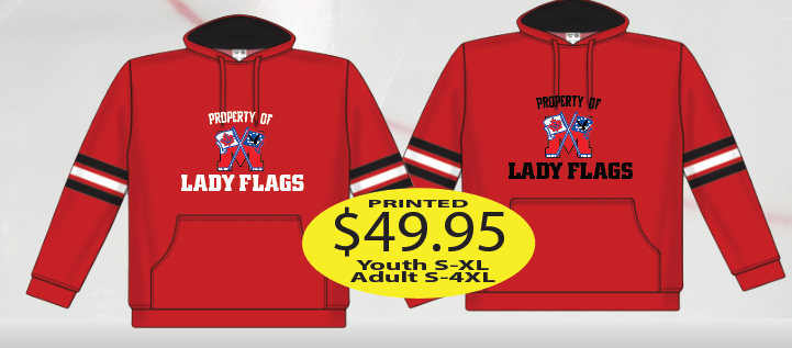 Lady Flags Hoodie #4 Property Of Logo Printed