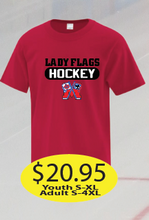 Load image into Gallery viewer, Lady Flags Cotton Short Sleeve with Hockey Logo printed
