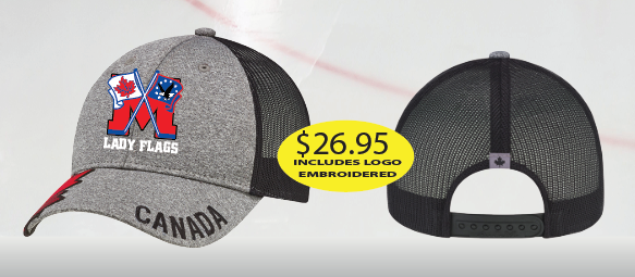 Lady Flags Baseball Hat Canada2 adjustable with Logo Embroidered