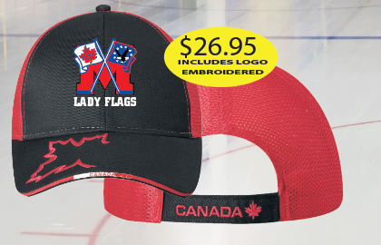 Lady Flags Baseball Hat Canada1 adjustable with Logo Embroidered