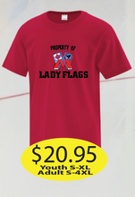 Load image into Gallery viewer, Lady Flags Cotton Short Sleeve with Property Of Logo printed
