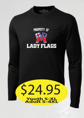 Lady Flags Cotton Long Sleeve with Property Of Logo printed