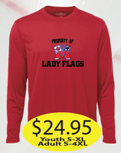 Load image into Gallery viewer, Lady Flags Cotton Long Sleeve with Property Of Logo printed
